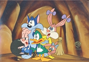 Hamton Pig, Plucky Duck, Furrball, Babs Bunny & Sweetie - Tiny Toon Adventures
