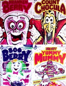 Cereal Monsters -canvas