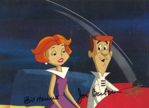 Jane and George Jetson in Spaceship