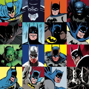 The Faces of Batman Canvas