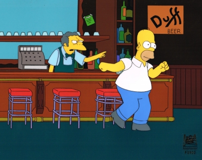 Homer and Moe in the Bar