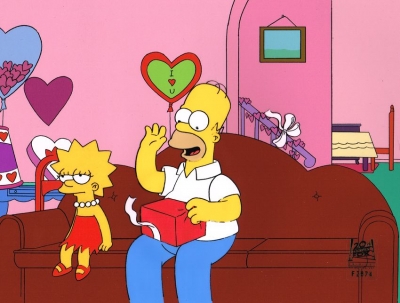 Homer Simpson and Lisa Simpson
