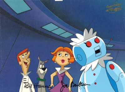 George Jetson with Jane, Rosie and Astro