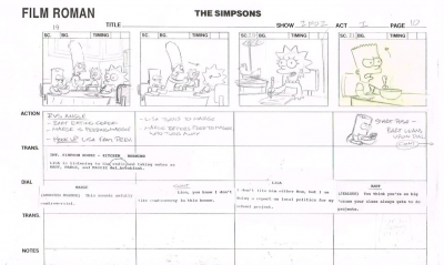 The Simpsons Storyboard 4840
