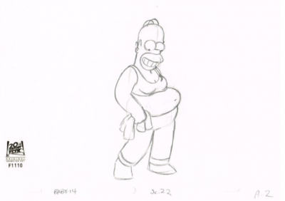 Homer Simpson looking sexy