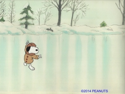 Snoopy on the ice