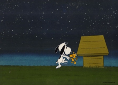 Snoopy and Woodstock happy dance