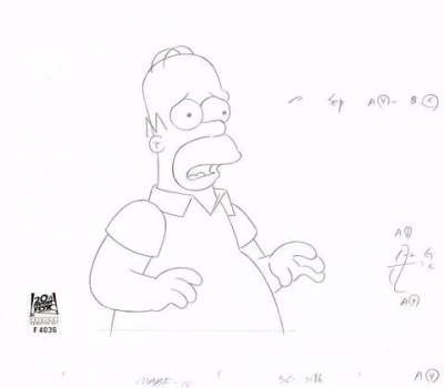 Homer Simpson looking a bit worried