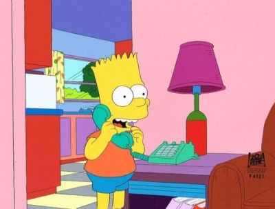 Bart Simpson crank call