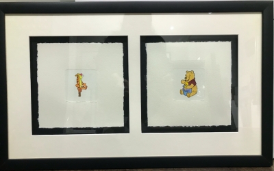 Winnie the Pooh and Tigger double etching