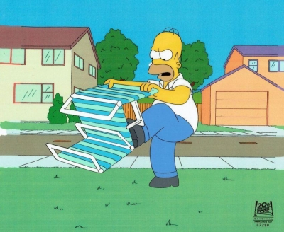 Homer Simpson with chair DABF13