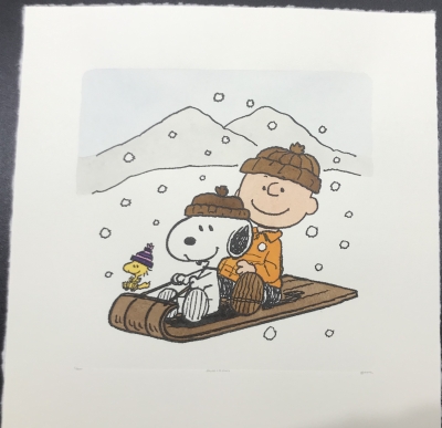 The Peanuts Snoopy, Charlie Brown and Woodstock - Let it Snow