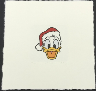 Donald Duck Christmas Etching