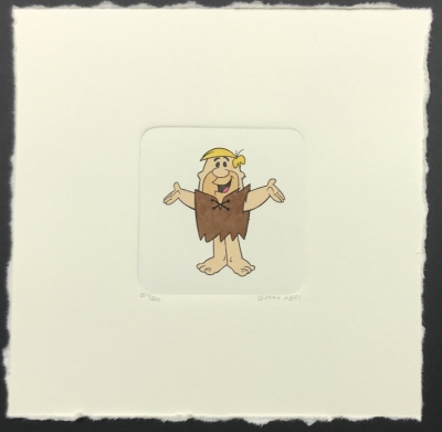 Barney Rubble Etching