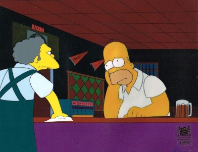 Homer Simpson and Moe in bar 4F19