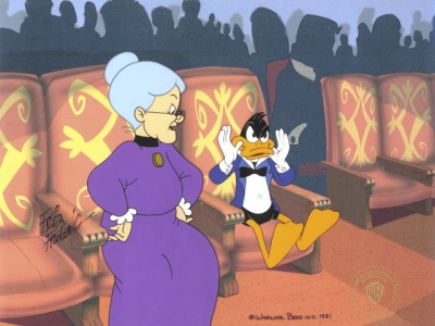 Daffy Duck and Granny