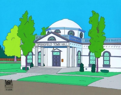 Simpsons Original Background Town Hall