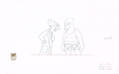 Zoidberg and Professor Farnsworth