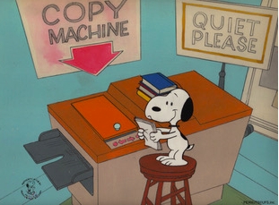 Snoopy at copier