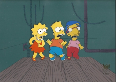 Bart Simpson, Lisa Simpson and Milhouse F4570