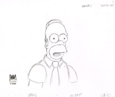 Homer Simpson with tie