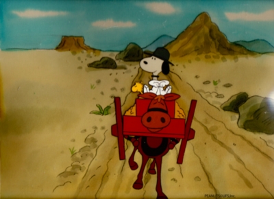 Snoopy and Woodstock horse