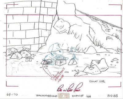 Snoopy Layout Drawing with Woodstock