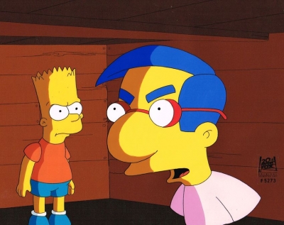 Bart Simpson and Milhouse treehouse argue