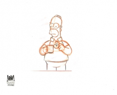 Homer with donut and coffee *SOLD *