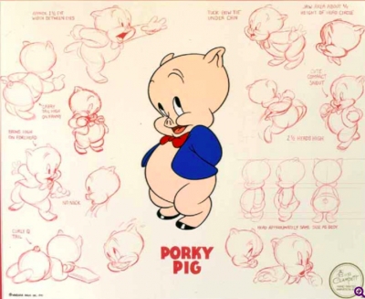Porky Pig Model Sheet