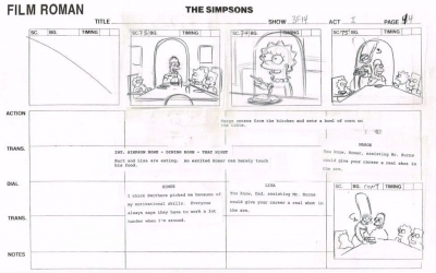 The Simpsons Original Storyboard Pg. #44