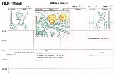 The Simpsons Original Storyboard Pg. #147