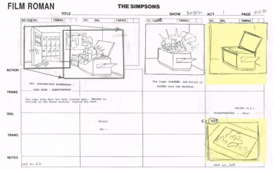 The Simpsons Original Storyboard Pg. #22D