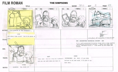 The Simpsons Original Storyboard Pg. 27
