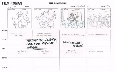 The Simpsons Original Storyboard Pg. 53