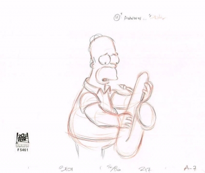 Homer Simpson with sax