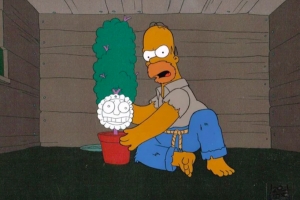 Homer Simpson with Marge tree