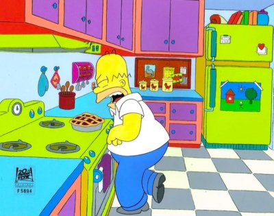 Homer Simpson kitchen pie