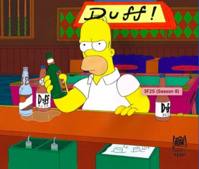 * SOLD* Homer Simpson sitting at Moe's bar