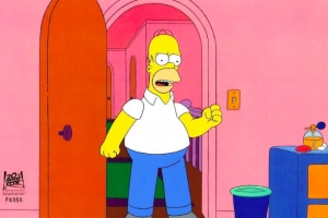 Homer Simpson in doorway