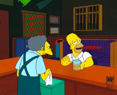 Homer with Moe at the Tavern
