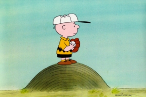 Charlie Brown on the mound original cel