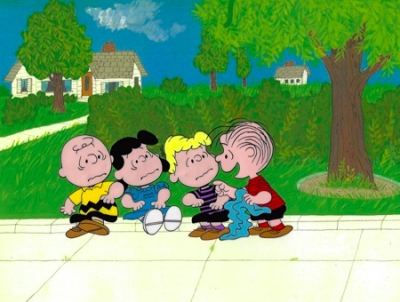 Charlie Brown with Lucy, Schroeder and Linus