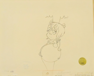 Cindy Lou Who holding ornament