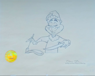 The Grinch carves
