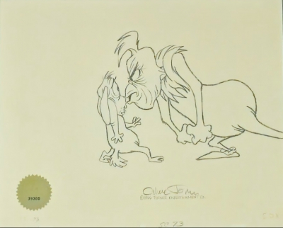 Grinch and Max face to face